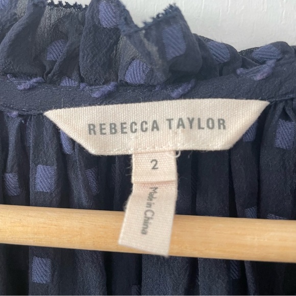 Rebecca Taylor Box Clip Silk Voile Blouse - Picture 9 of 9